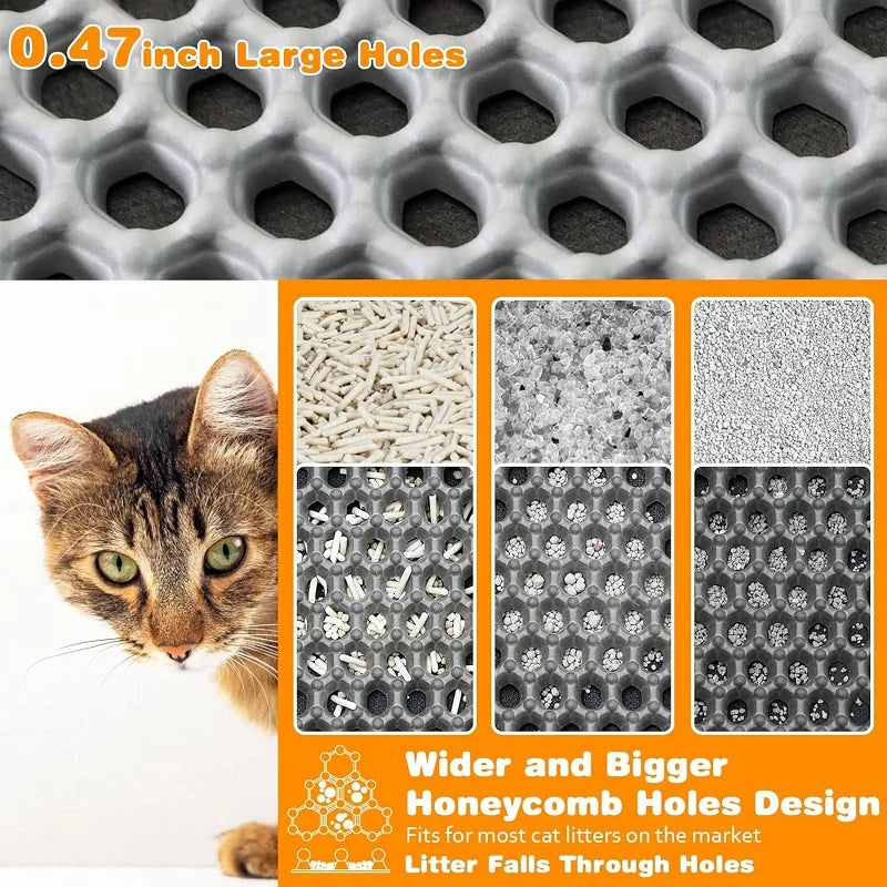 Cat Litter Mat – Double Layer, Non-Slip, Waterproof