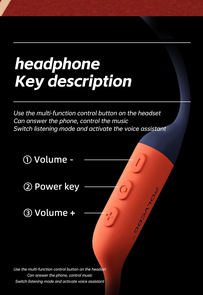 POLVCDG bone conduction swimming earphones IPX8 waterproof 32GB memory Bluetooth 5.4 silicone material 2025 new product x16