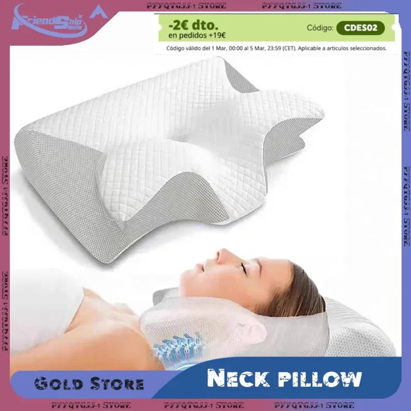 Butterfly Memory Foam Pillow for Comfortable Neck Support