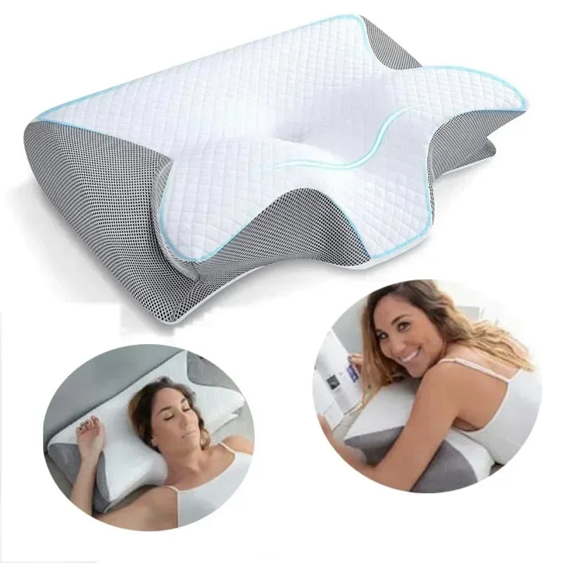 Butterfly Memory Foam Pillow for Comfortable Neck Support