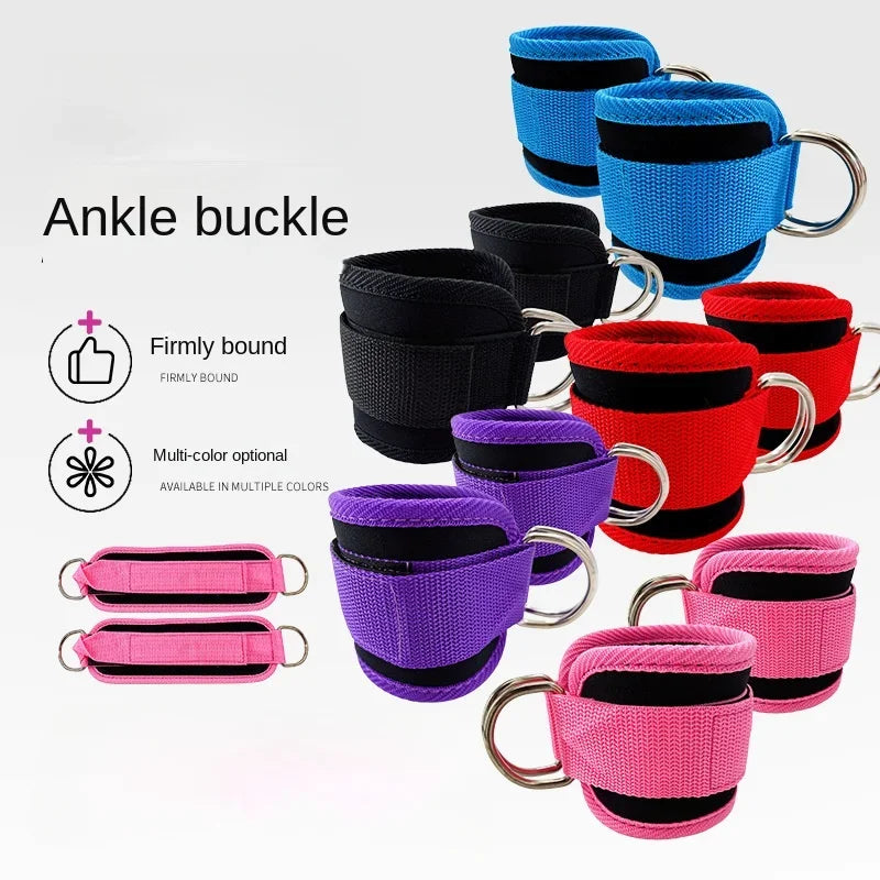 Adjustable D-Ring Ankle & Wrist Cuffs for Targeted Leg and Glute Training