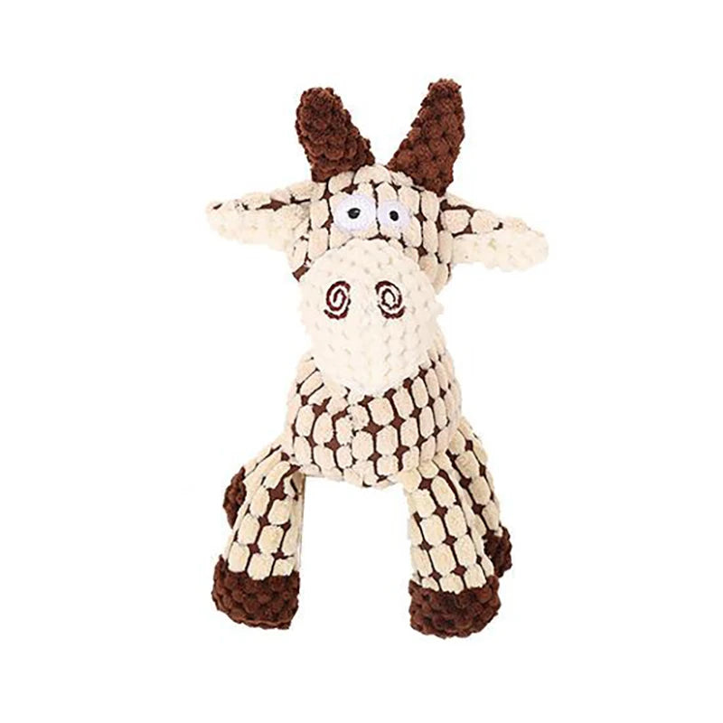 Bite-Resistant Plush Animal Squeaky Toy – Perfect for Small & Large Dogs!