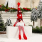 Christmas Faceless Doll Gnome Ornaments LED Light Plush Knitting Crafts Tree Pendant Christmas Decorations for Home Kids Gift