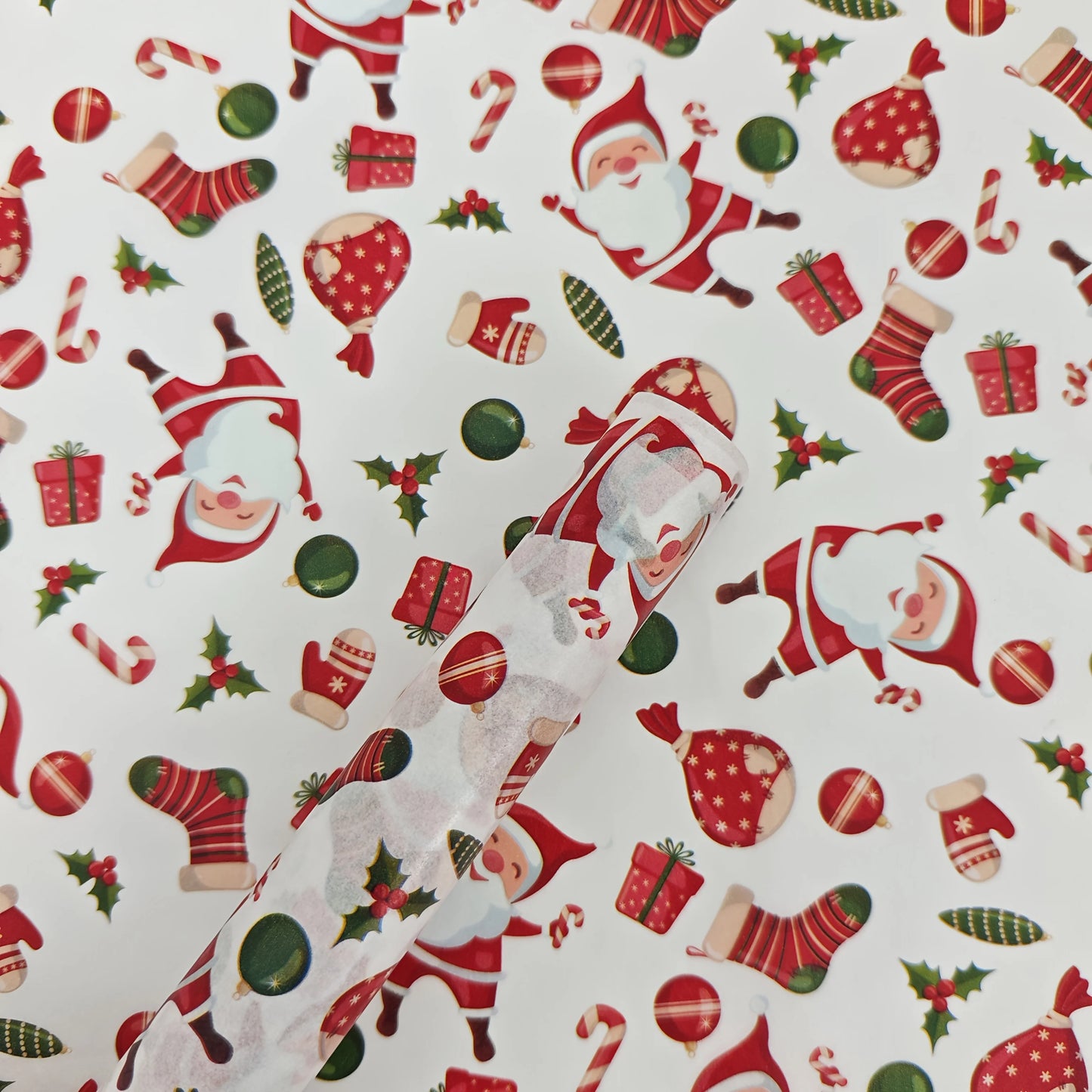 10/20 Sheets, Santa and Christmas Gift Patterned Tissue Paper, Santa, Christmas Gifts, Christmas Stockings, Colored Lights, Christmas Leaves - 19.69inch * 13.78inch , Handmade Wrapping Paper, Fade-Resistant Item Protection, G