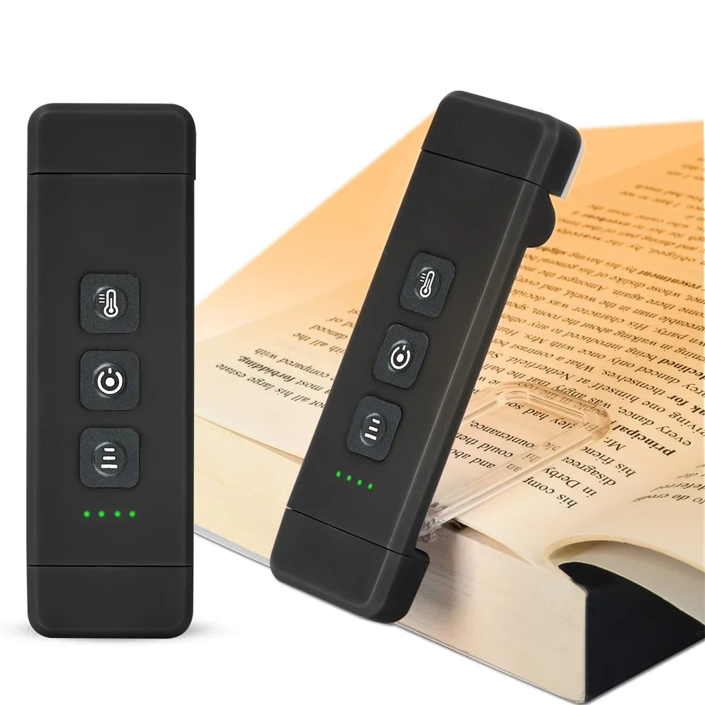 USB Rechargeable Clip-On Bookmark Book Light with Timer