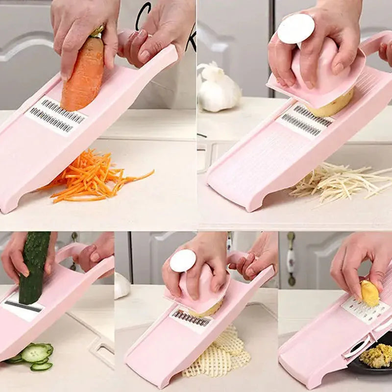 Multifunctional Vegetable & Fruit Slicer - Potato Shredder & Grater with Handle!