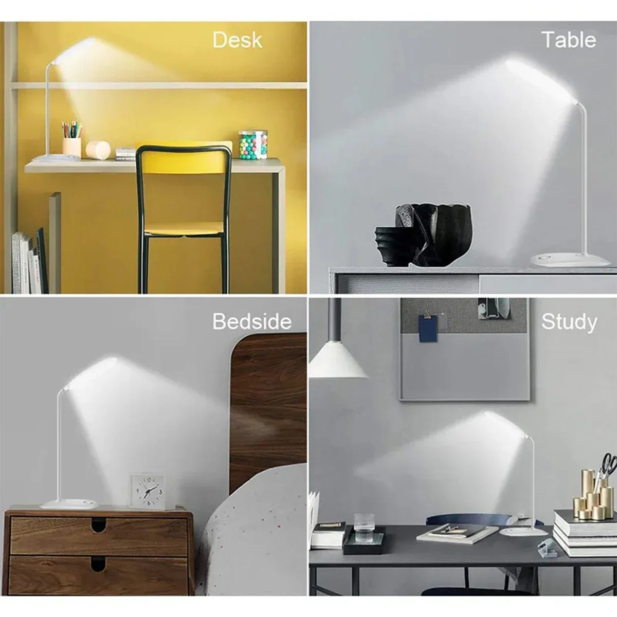 Portable LED Desk Lamp: USB Charging, Touch Dimming & Eye Protection