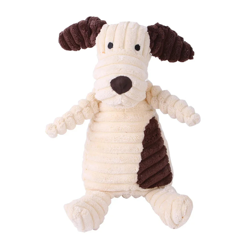 Bite-Resistant Plush Animal Squeaky Toy – Perfect for Small & Large Dogs!