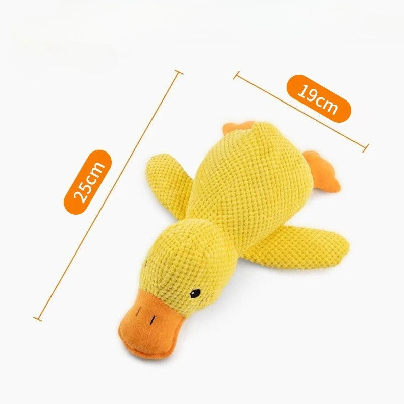Bite-Resistant Plush Duck Toy - Sound Relief for Small & Large Dogs!