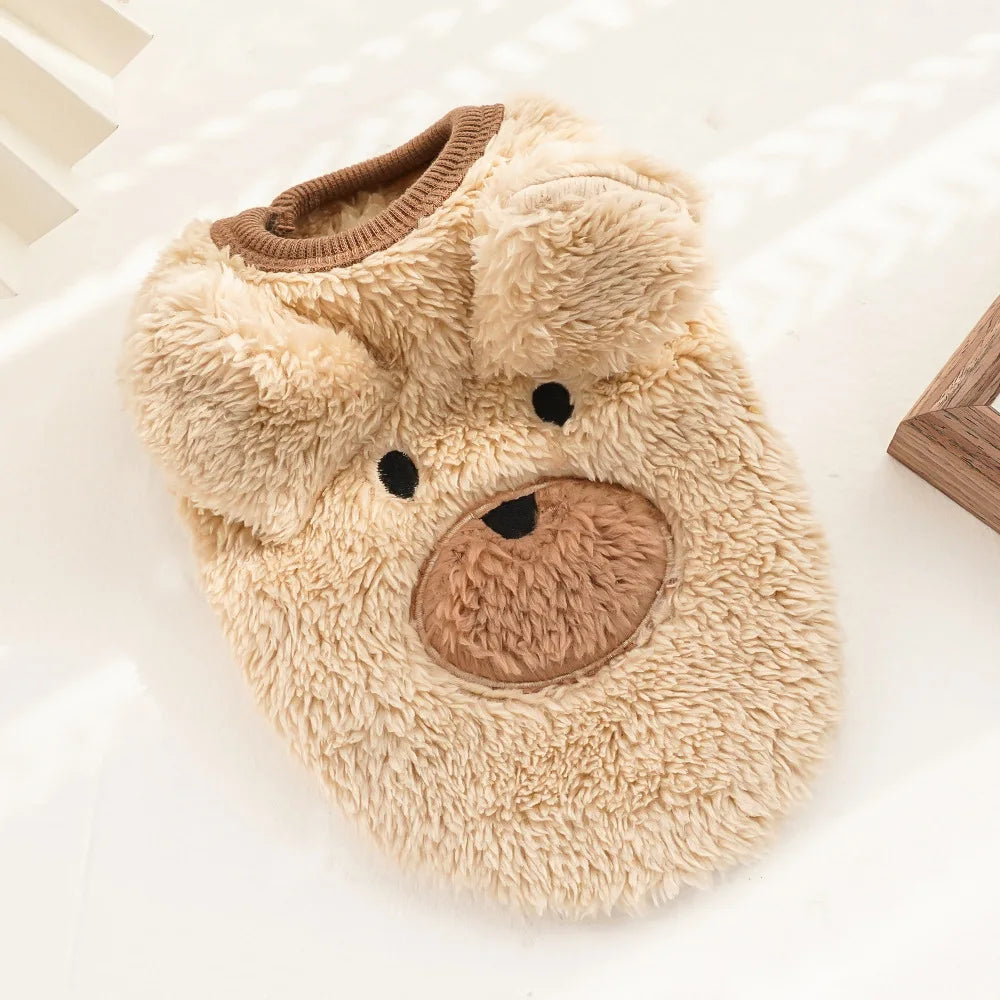 Cute Dog / Cat Clothes Winter Vest For Small Dogs Cats Warm Pets Sweater Soft Flannel Puppy Puffer Jacket Dog Accessories Supplies Xxs