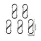 5PCS Tactical S Type Carabiner Camping Equipment Anti-Theft Aluminium Alloy Carabiner Mini Keychain Hook Hiking Backpack Buckle