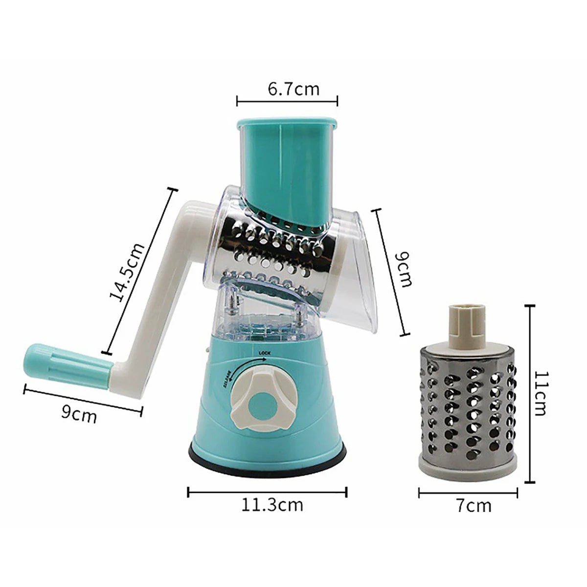 3-in-1 Manual Vegetable Slicer & Shredder – Perfect for Grating Cheese, Nuts & More!