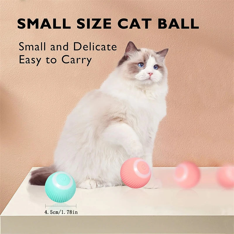 Smart Cat Toys: Automatic Rolling Interactive Ball (USB Rechargeabe