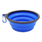 2-in-1 Folding Portable Silicone Dog Feeder Bowl with Carabiner