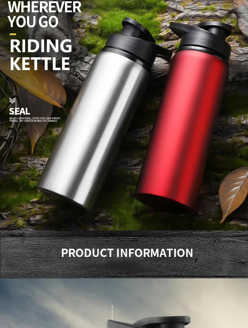 Metal Portable Water Bottle Leakproof Reusable Outdoor Sports Cup for Cycling Hiking Gym Halloween Gift Christmas Gift Travel