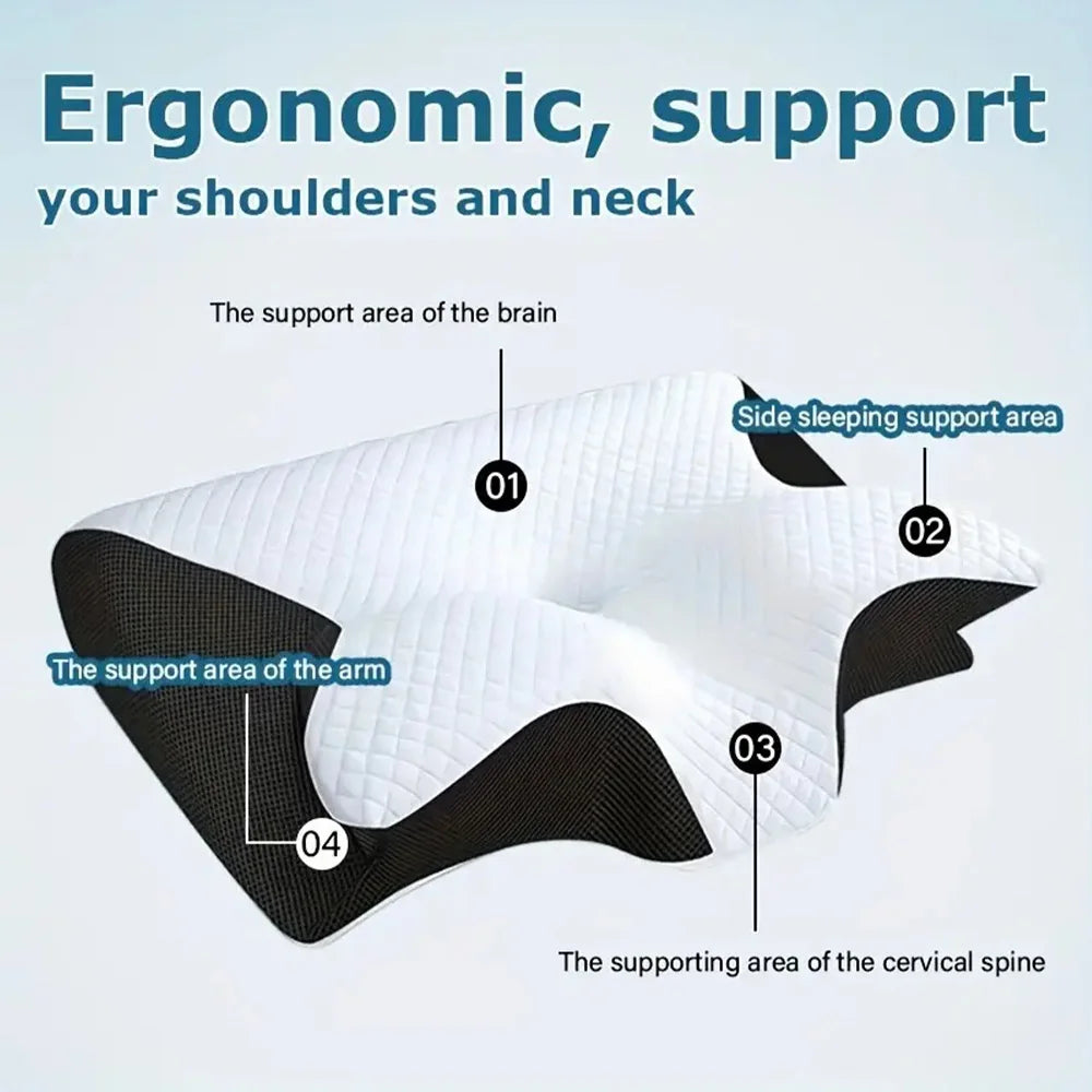 Butterfly Memory Foam Pillow for Comfortable Neck Support