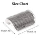 Massage Pet Cat Brush Corner Scrape Hair Removal Beauty Clean Corner Brush Removable Scratcher Comb for Kitten Cat