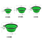 2-in-1 Folding Portable Silicone Dog Feeder Bowl with Carabiner
