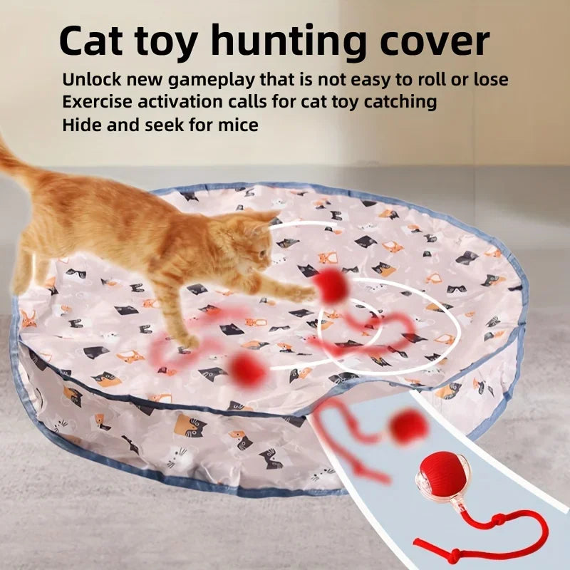 Cat Interactive Ball Toy Automatic Rolling Ball Faux Tail Rechargeable Pet Electric Toy Dog Cat Training Imitate Mouse Products