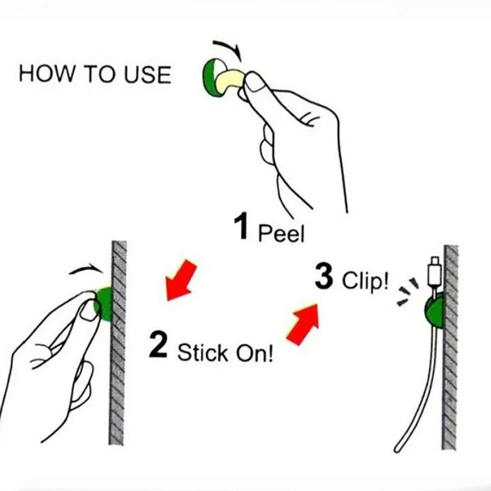 Mini Cable Organizer Clips  – Keep Wires Neat & Tidy