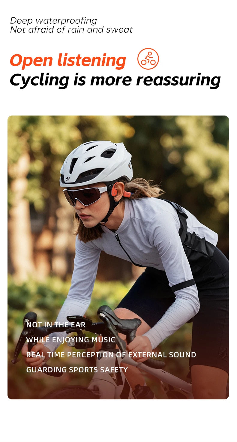 POLVCDG bone conduction swimming earphones IPX8 waterproof 32GB memory Bluetooth 5.4 silicone material 2025 new product x16