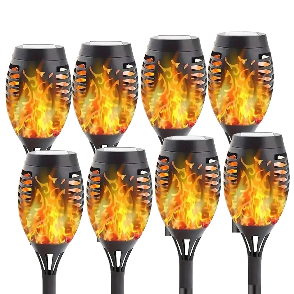12LED Solar Flame Torch Light Flickering Light Waterproof Outdoor Garden Decoration Landscape Lawn Path Yard Patio Floor Lamps