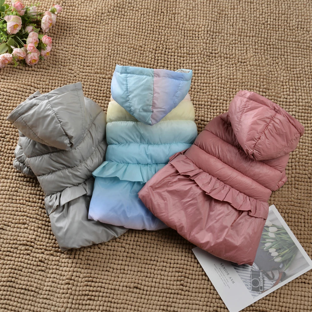 Autumn Winter Pet Dog Coat For Small Medium Dog Cat Warm Fleece Clothing Puppy Windproof Solid Jacket Chihuahua Bulldog Costume