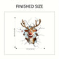 3D Reindeer Break-Through Wall Decal, Vinyl Christmas Wall Stickers, Removable Holiday Decor for Home and Living Spaces