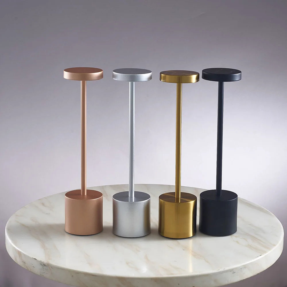 USB Rechargeable Classic Table Lamp: Touch Control & 3 Colors