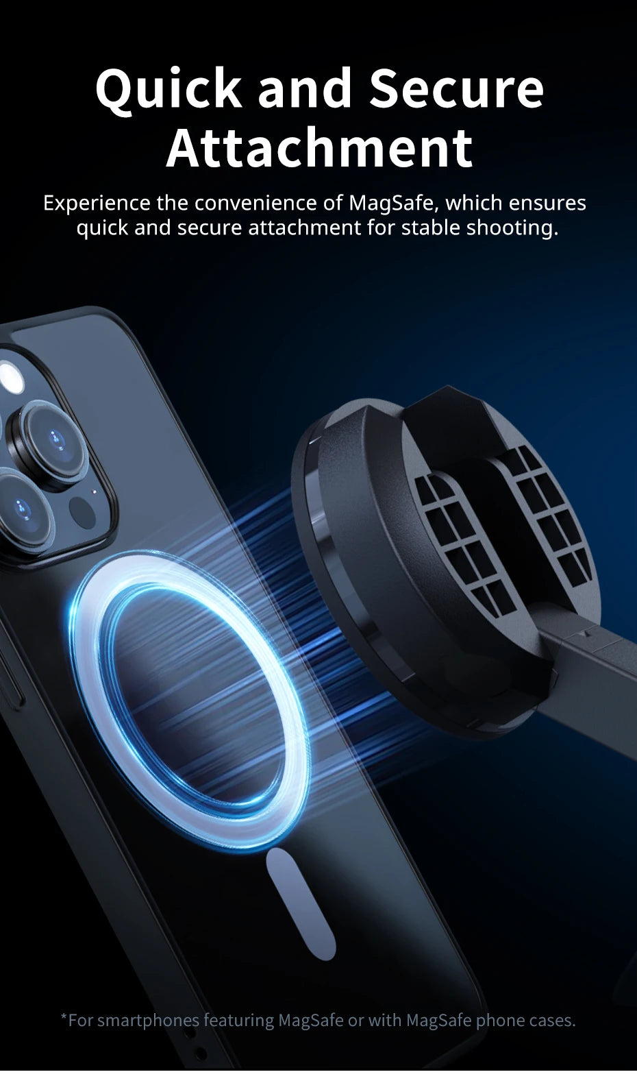 MagSafe Selfie Stick Tripod (1.53M) w/ Bluetooth Remote