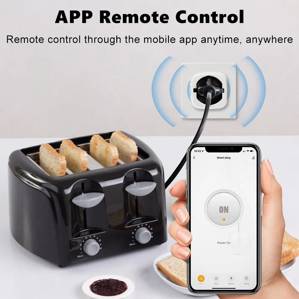 16A Mini WiFi Smart Plug: Control with App, Siri, Alexa & Google