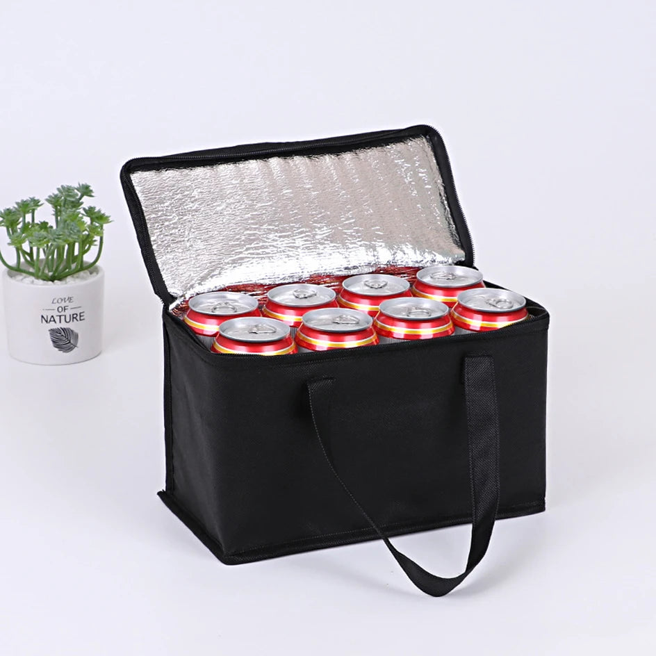 Portable Lunch Cooler Bag Folding Insulation Picnic Ice Pack Food Thermal Bag Drink Carrier Insulated Bags Food Delivery Bag