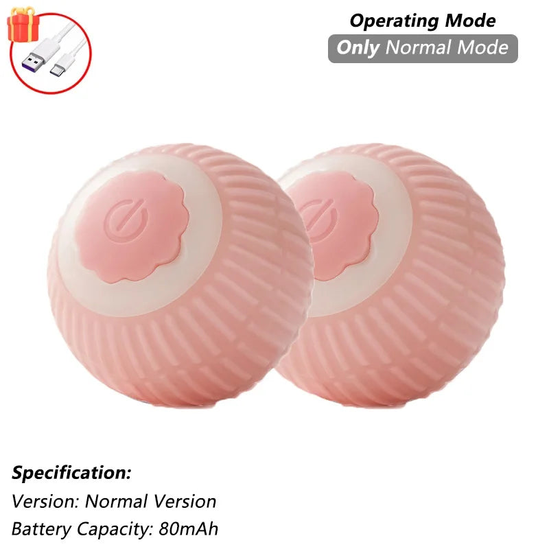 Cat Interactive Ball Toy Automatic Rolling Ball Faux Tail Rechargeable Pet Electric Toy Dog Cat Training Imitate Mouse Products