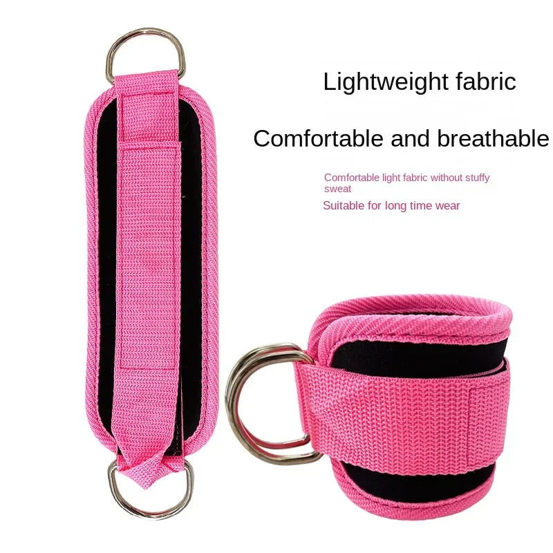 Adjustable D-Ring Ankle & Wrist Cuffs for Targeted Leg and Glute Training