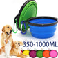 2-in-1 Folding Portable Silicone Dog Feeder Bowl with Carabiner