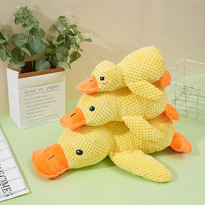 Bite-Resistant Plush Duck Toy - Sound Relief for Small & Large Dogs!