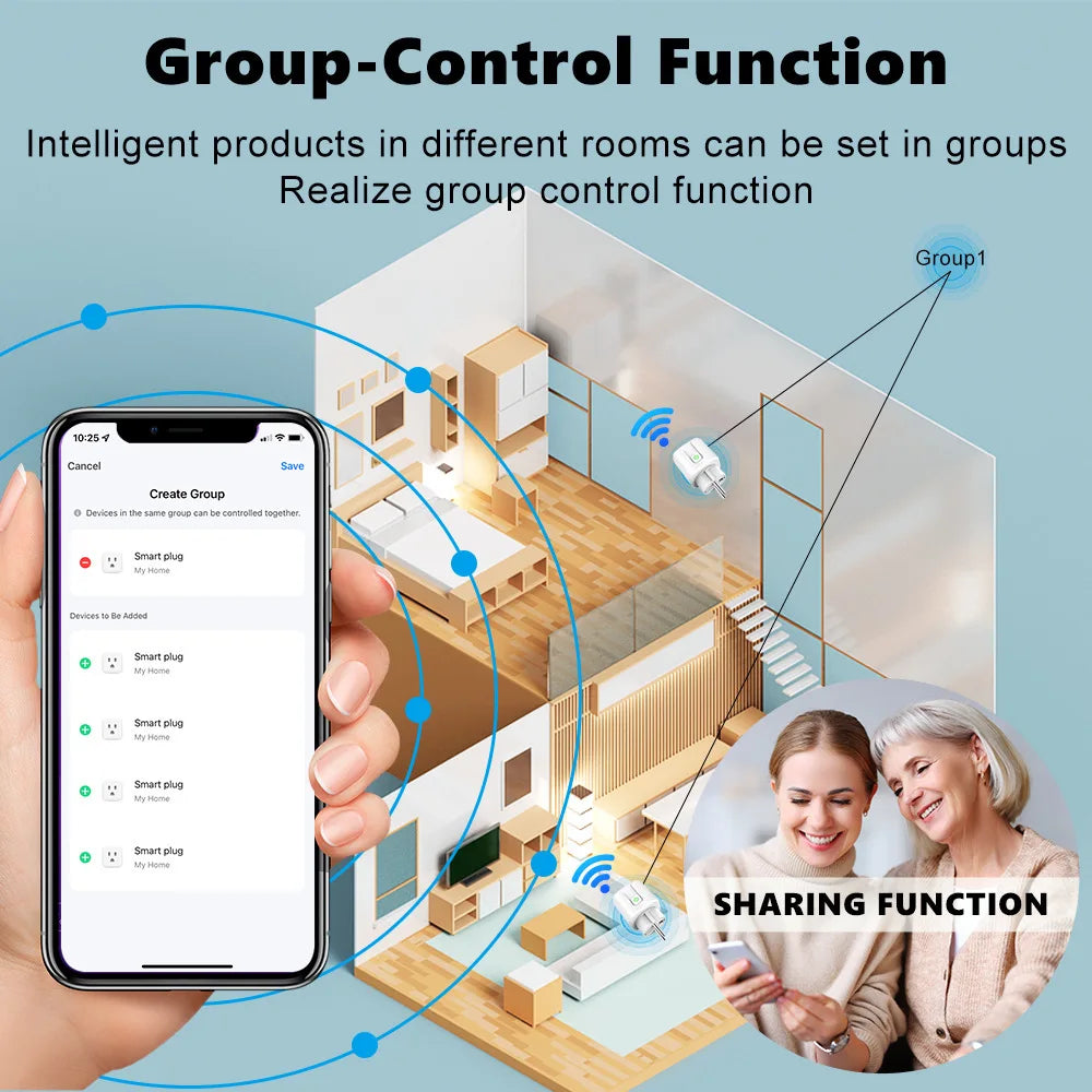 16A Mini WiFi Smart Plug: Control with App, Siri, Alexa & Google