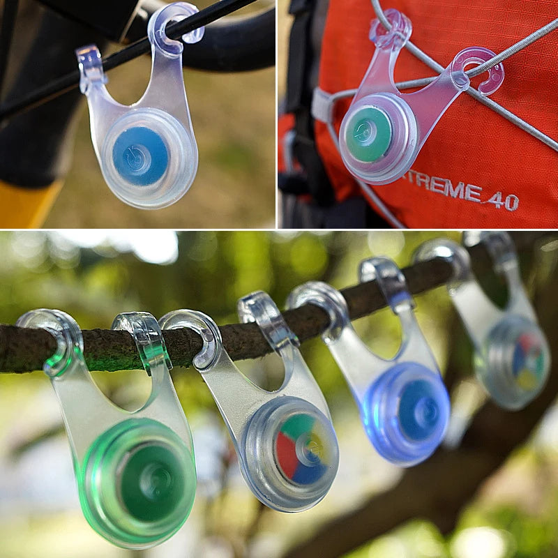 10pcs Waterproof LED Tent String Rope Guard Hanging Lights Mini Flashlight Cycling Lights Outdoor Camping Warning Safety Lamp