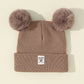 Autumn Winter Baby Warm Knitted Hats With Pom Kids Knit Beanie Hat Solid Color Children Hat For Boys Girls Accessories