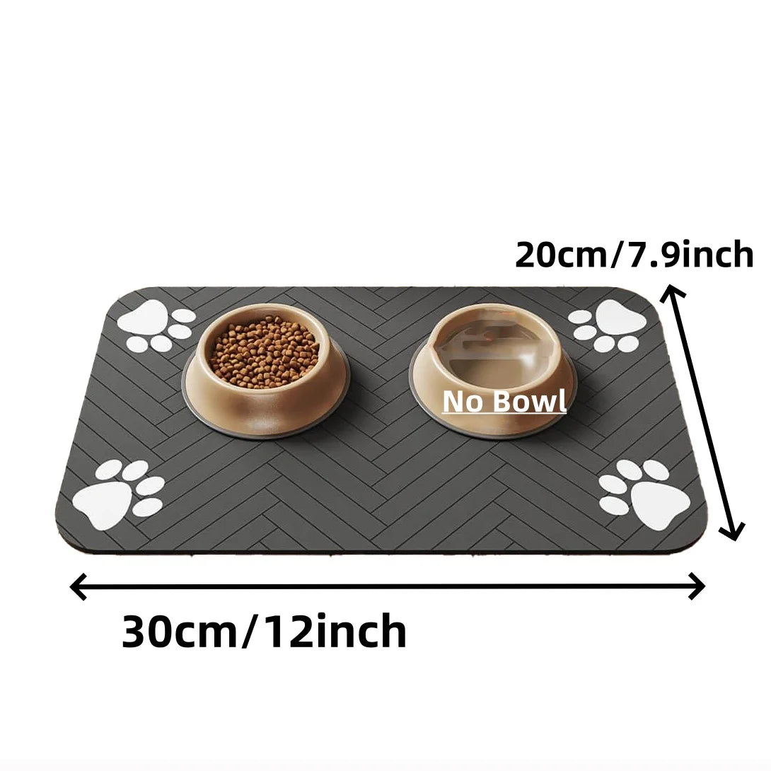 Absorbent Waterproof Pet Feeding Mat for Food & Water Bowl