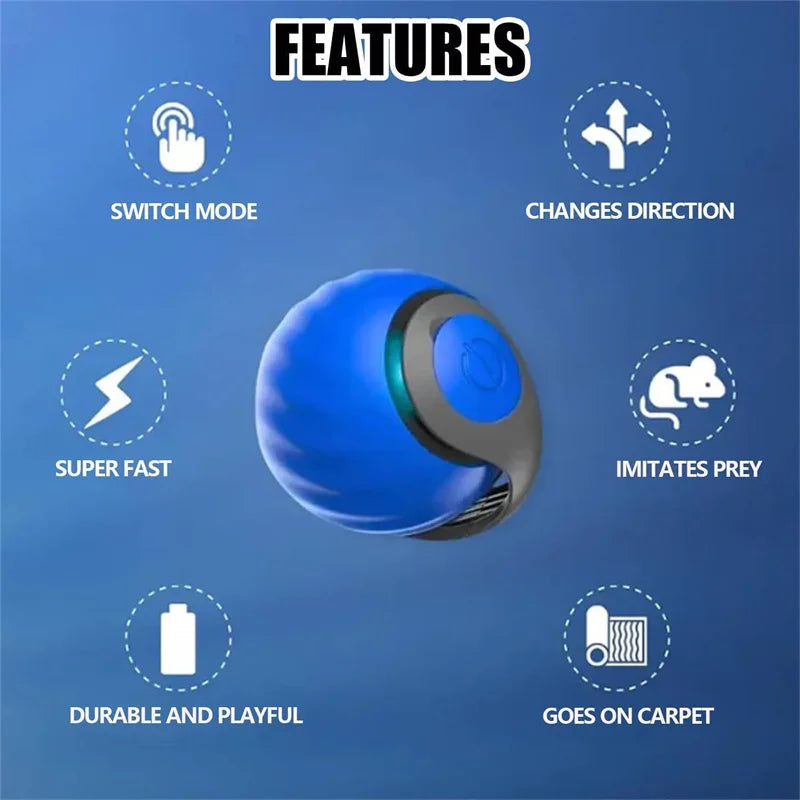 Smart Cat Toys: Automatic Rolling Interactive Ball (USB Rechargeabe