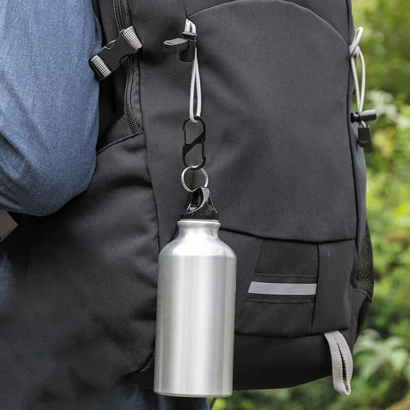 5PCS Tactical S Type Carabiner Camping Equipment Anti-Theft Aluminium Alloy Carabiner Mini Keychain Hook Hiking Backpack Buckle