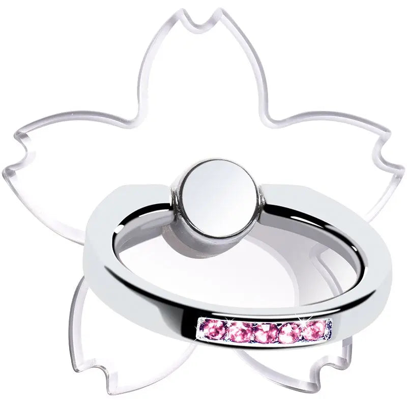 Transparent Cell Phone Ring Holder Stand 360°Degree Rotation Clear Finger Grip Kickstand Compatible iPhone Xiaomi for Phone Case