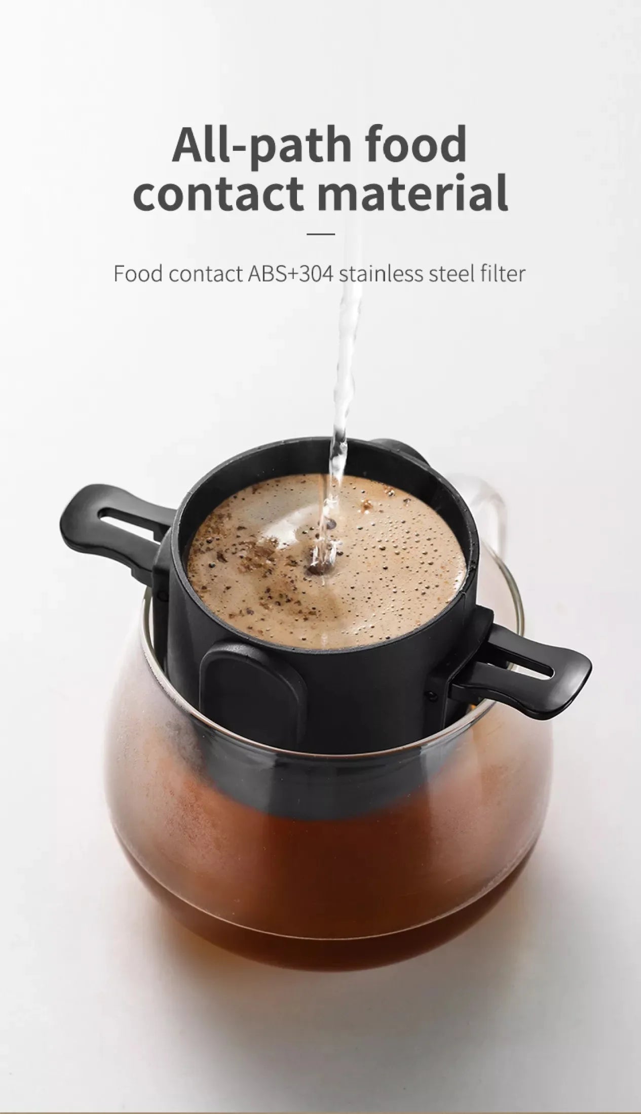 304 Stainless Steel Portable Coffee & Tea Dripper Set
