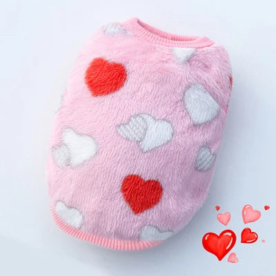 Cute Dog / Cat Clothes Winter Vest For Small Dogs Cats Warm Pets Sweater Soft Flannel Puppy Puffer Jacket Dog Accessories Supplies Xxs