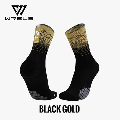 WRELS Socks Athletic Cushion Moisture Wicking Sports Socks Thickening Towel Bottom Sweat Absorbing Shock-absorbing Running Socks