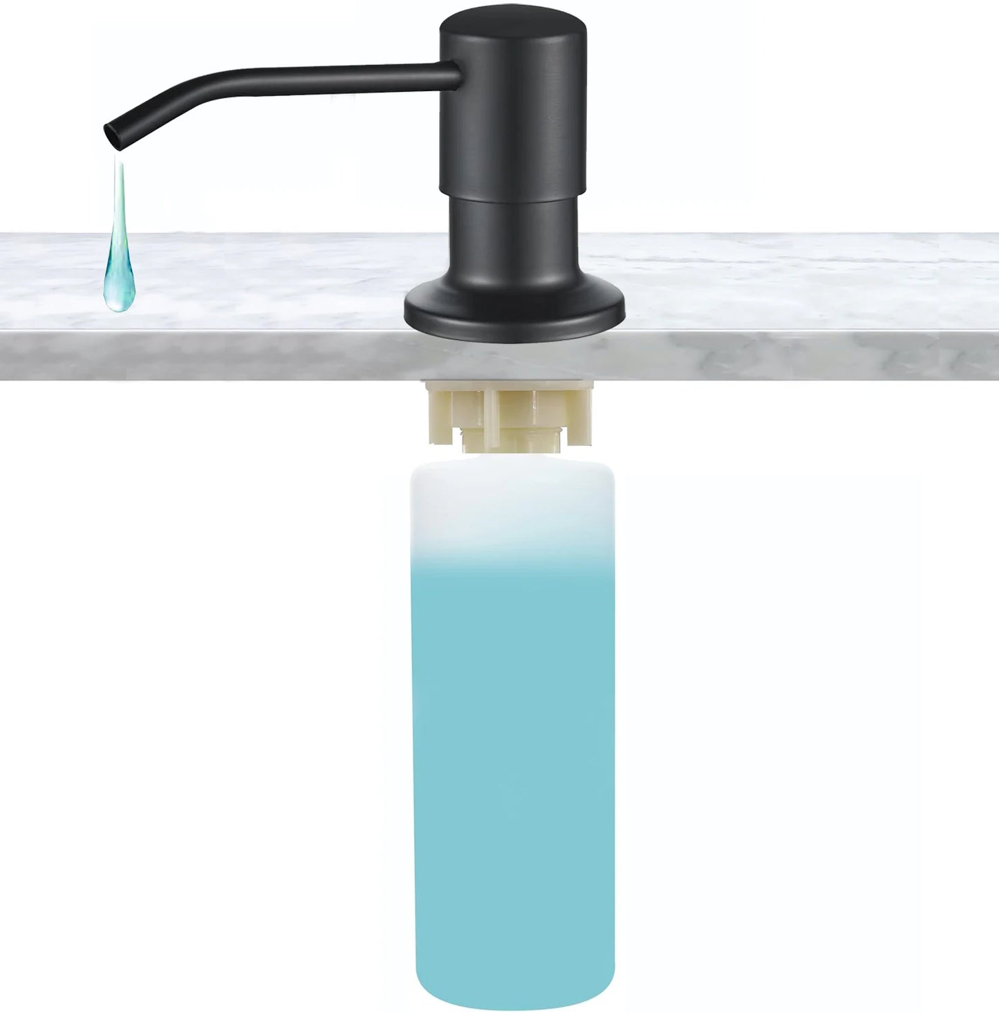Stainless steel kitchen sink liquid soap dispenser (350ML / 500ML) — pump mount, hand-press design. 🧼