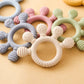 Food-Grade Silicone Teether Ring - Safe Sensory Toy for Babies 0-12 Months!