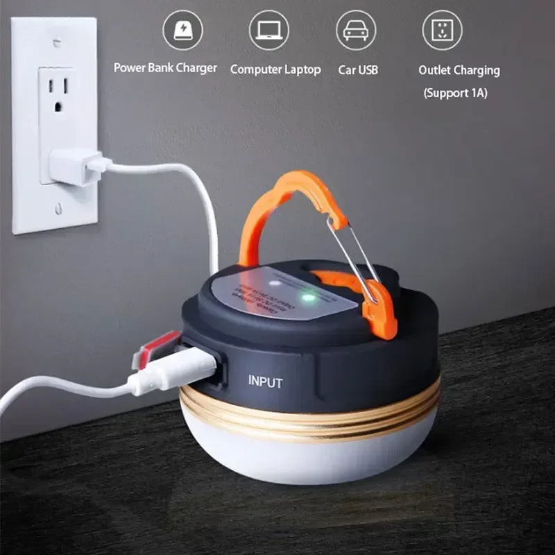 10W 1800MAH COB+LED Camping Lantern USB Rechargeable High Power Portable Tents Lamp Outdoor Hiking Night Fishing Hanging Lamp