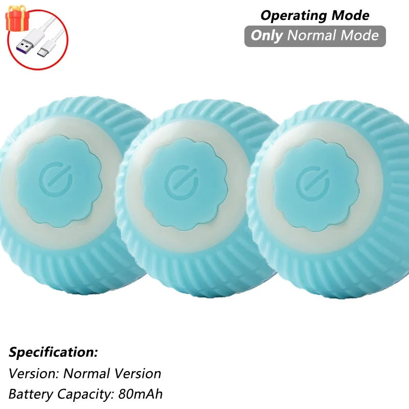 Cat Interactive Ball Toy Automatic Rolling Ball Faux Tail Rechargeable Pet Electric Toy Dog Cat Training Imitate Mouse Products